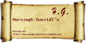 Herczegh Gusztáv névjegykártya