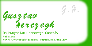 gusztav herczegh business card